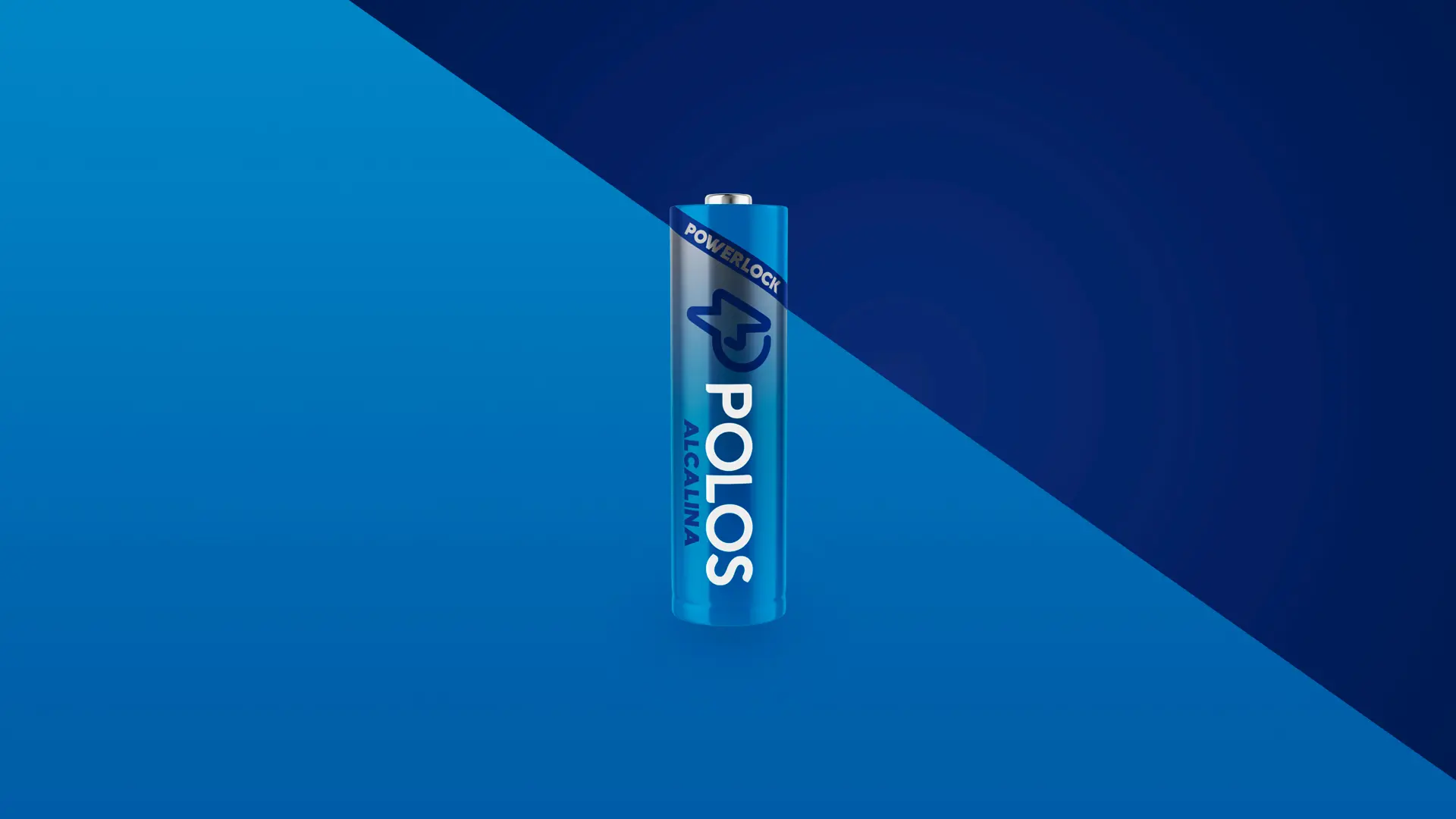 Mockup da embalagem da bateria 9V Polos Pro Alcalina